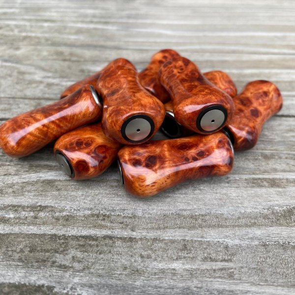 Photo6: [FHF/fishing house freedom] Wood Handle Knob Paddle Shape "Karin" (Padouk) Burl Monochrome (1 piece) F-08 (6)