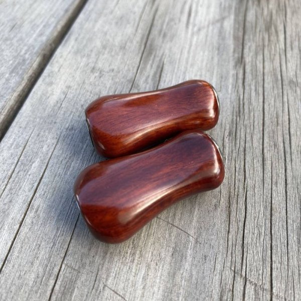 Photo8: [FHF/fishing house freedom] Wood Handle Knob Paddle Shape "SHITAN" (Red Sandalwood/Rosewood/Padouk) (1 piece) F-10 (8)