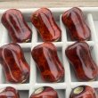 Photo3: [FHF/fishing house freedom] Wood Handle Knob Oval Shape Grade A "Karin" (Padouk) Red and White Burl (1 piece) F-19 (3)