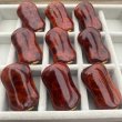 Photo2: [FHF/fishing house freedom] Wood Handle Knob Oval Shape Grade A "Karin" (Padouk) Red and White Burl (1 piece) F-19 (2)