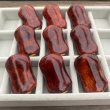 Photo6: [FHF/fishing house freedom] Wood Handle Knob Oval Shape Grade A "Karin" (Padouk) Red and White Burl (1 piece) F-19 (6)
