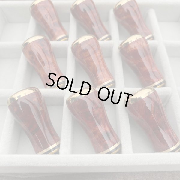 Photo3: [FHF/fishing house freedom] Wood Handle Knob Round Shape "Karin" (Padouk) Burl Monochrome (1 piece) F-15 (3)