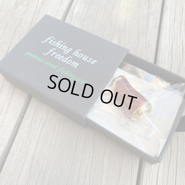 Photo11: [FHF/fishing house freedom] Wood Handle Knob Round Shape "Karin" (Padouk) Burl Monochrome (1 piece) F-15 (11)