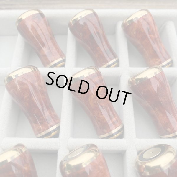 Photo7: [FHF/fishing house freedom] Wood Handle Knob Round Shape "Karin" (Padouk) Burl Monochrome (1 piece) F-15 (7)