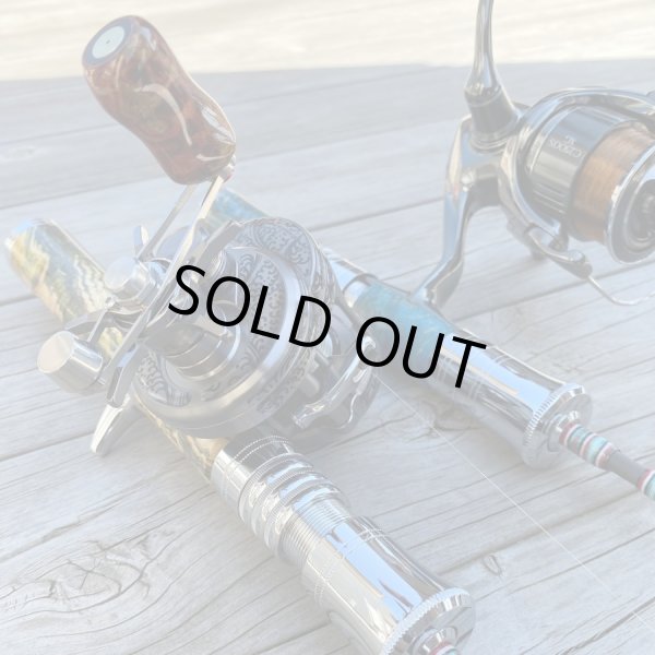 Photo13: [FHF/fishing house freedom] Wood Handle Knob Oval Shape S Rank Premium "Karin" (Padouk) Monochrome Burl (1 piece) F-18 (13)