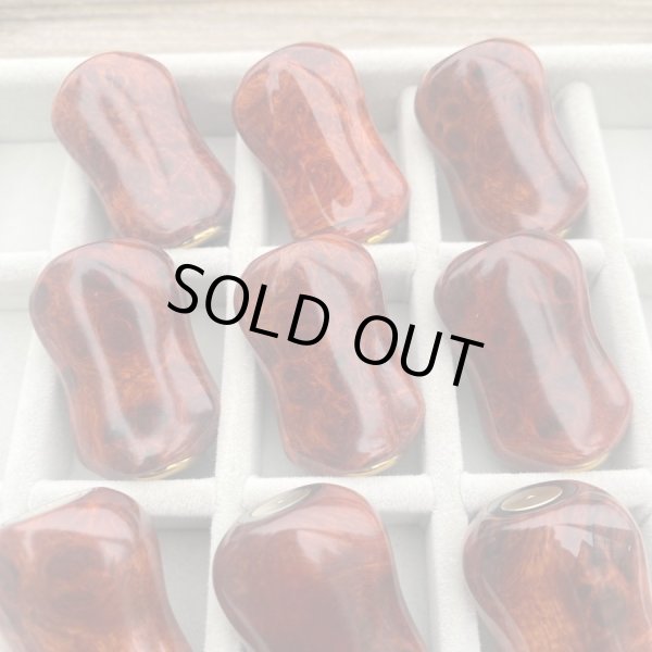 Photo7: [FHF/fishing house freedom] Wood Handle Knob Oval Shape S Rank Premium "Karin" (Padouk) Monochrome Burl (1 piece) F-18 (7)