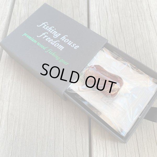 Photo11: [FHF/fishing house freedom] Wood Handle Knob Oval Shape S Rank Premium "Karin" (Padouk) Monochrome Burl (1 piece) F-18 (11)