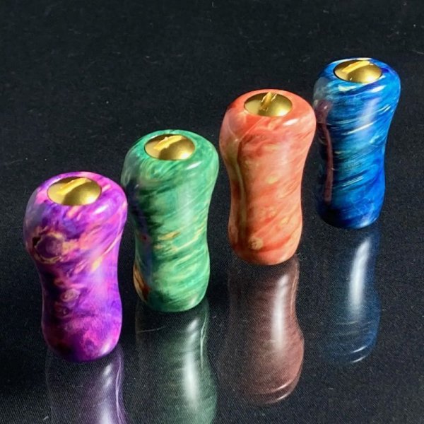 Photo3: [Pletry] Stabilized Wood Small Gourd Knob (1 piece) (3)