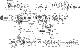 LOT リプル45E DAIWA Genuine Parts List: Baitcasting Reels - HEDGEHOG