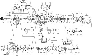 SHINICHI　オープンリール用パーツ部品セット DAIWA] Genuine Spare Parts for 07 TD ZILLION P, H, SH 100PL-CC