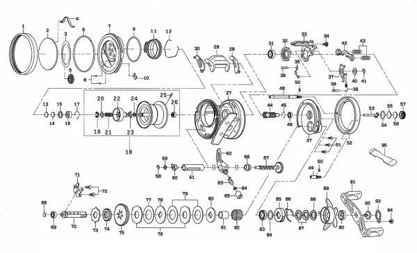 Photo1: [DAIWA] Genuine Spare Parts for 19 MILLIONAIRE CT SV 70SH Product code: 00630062 **Back-order (Shipping in 3-4 weeks after receiving order) (1)