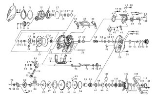 DAIWA morethan 97M-W 要補修 DAIWA] Genuine Spare Parts for 19 morethan PE TW 1000SH-TW Product