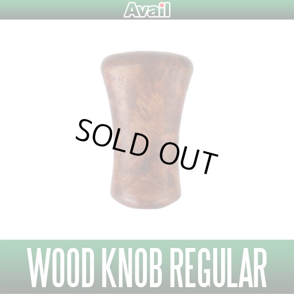 Photo1: [Avail] Wood Flat Knob Regular Padouk ("Karin") H1 (1 piece) (1)