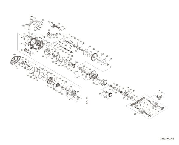 Photo1: [SHIMANO] Genuine Spare Parts for 25 ANTARES 100XG RIGHT Product code: 047762 **Back-order (Shipping in 3-4 weeks after receiving order) (1)
