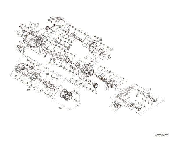 Photo1: [SHIMANO] Genuine Spare Parts for 25SLX BFS XG RIGHT Product code: 048189 **Back-order (Shipping in 3-4 weeks after receiving order) (1)