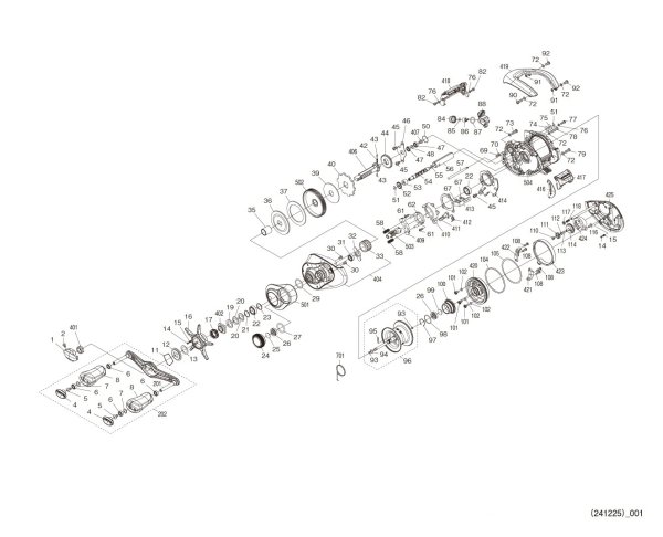 Photo1: [SHIMANO] Genuine Spare Parts for 25 ANTARES 101HG LEFT Product code: 047755 **Back-order (Shipping in 3-4 weeks after receiving order) (1)