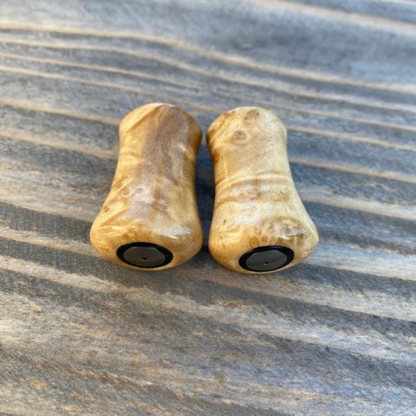 Photo12: [FHF/fishing house freedom] Wood Handle Knob Paddle Type 2 Camphor Burl (1 piece) F-25 (12)