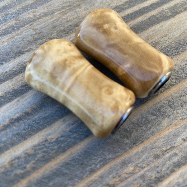 Photo11: [FHF/fishing house freedom] Wood Handle Knob Paddle Type 2 Camphor Burl (1 piece) F-25 (11)