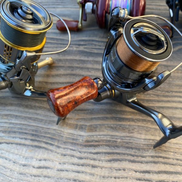 Photo9: [FHF/fishing house freedom] Wood Handle Knob Paddle Type 2 Premium Padouk Burl (“Karin Burl”) (1 piece) F-26 (9)