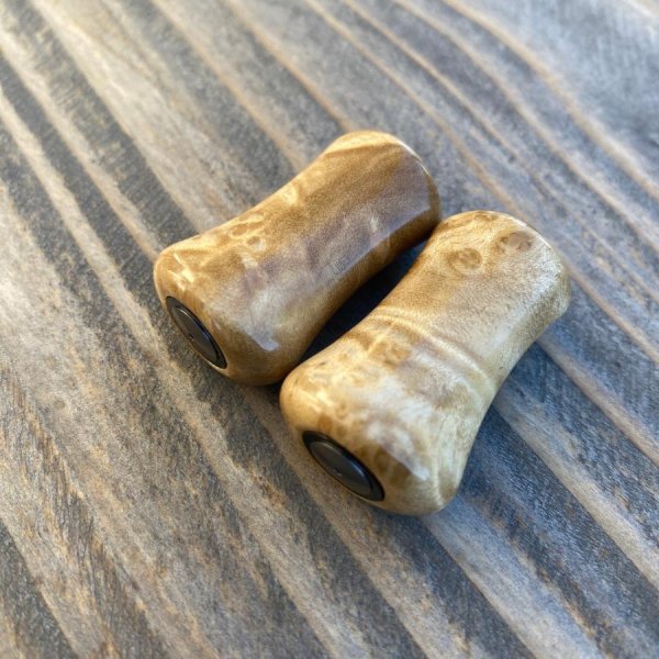 Photo4: [FHF/fishing house freedom] Wood Handle Knob Paddle Type 2 Camphor Burl (1 piece) F-25 (4)