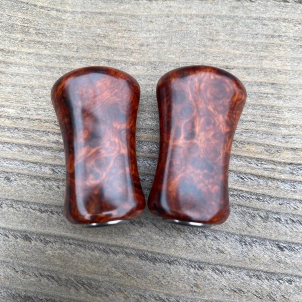 Photo13: [FHF/fishing house freedom] Wood Handle Knob Paddle Type 2 Premium Padouk Burl (“Karin Burl”) (1 piece) F-26 (13)