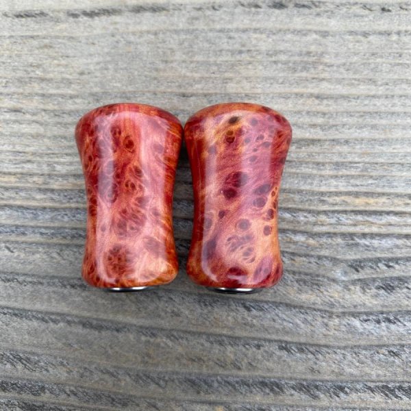 Photo10: [FHF/fishing house freedom] Wood Handle Knob Paddle Type 2 Purpleheart Burl (1 piece) F-27 (10)