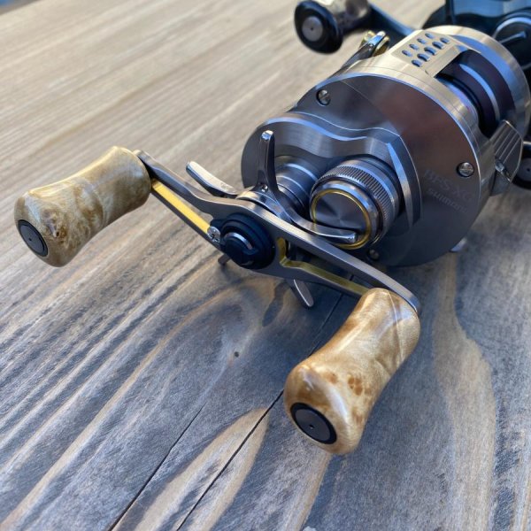 Photo7: [FHF/fishing house freedom] Wood Handle Knob Paddle Type 2 Camphor Burl (1 piece) F-25 (7)