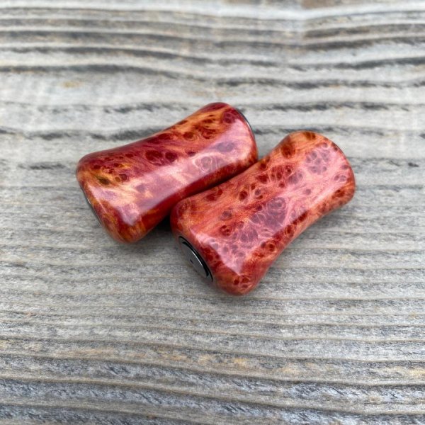 Photo3: [FHF/fishing house freedom] Wood Handle Knob Paddle Type 2 Purpleheart Burl (1 piece) F-27 (3)