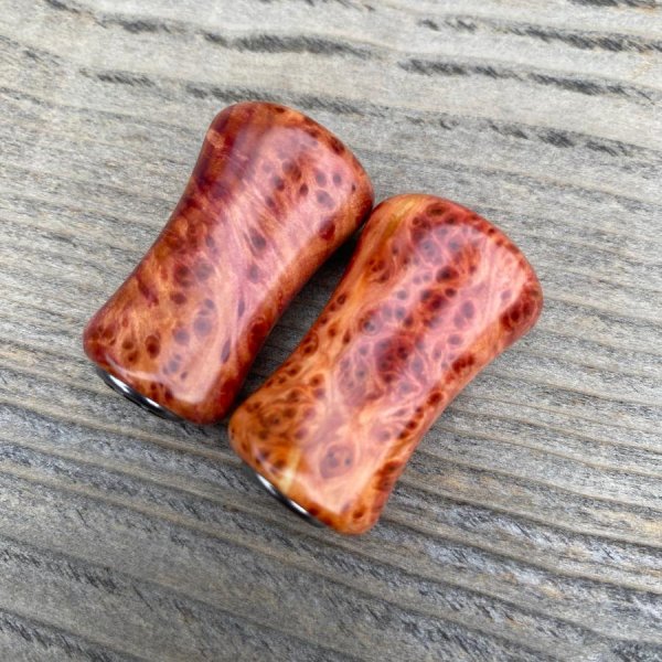 Photo13: [FHF/fishing house freedom] Wood Handle Knob Paddle Type 2 Purpleheart Burl (1 piece) F-27 (13)