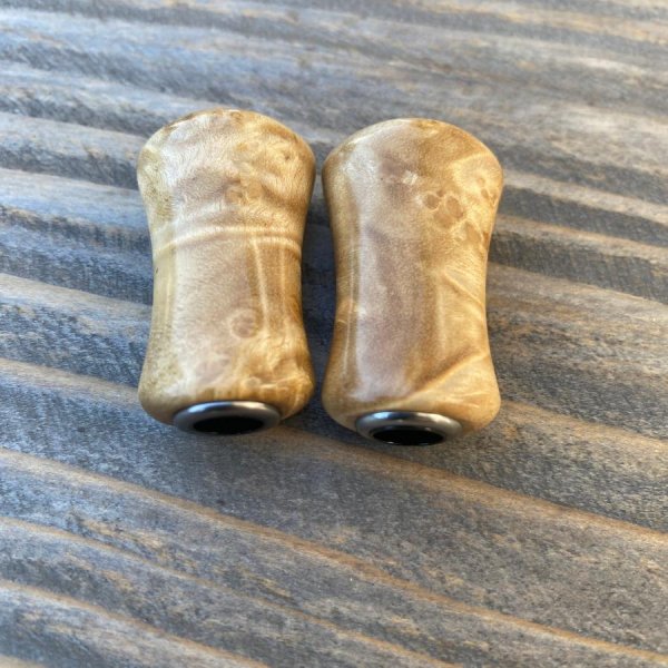 Photo9: [FHF/fishing house freedom] Wood Handle Knob Paddle Type 2 Camphor Burl (1 piece) F-25 (9)