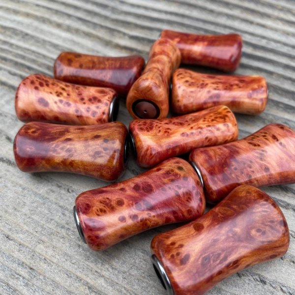 Photo9: [FHF/fishing house freedom] Wood Handle Knob Paddle Type 2 Purpleheart Burl (1 piece) F-27 (9)