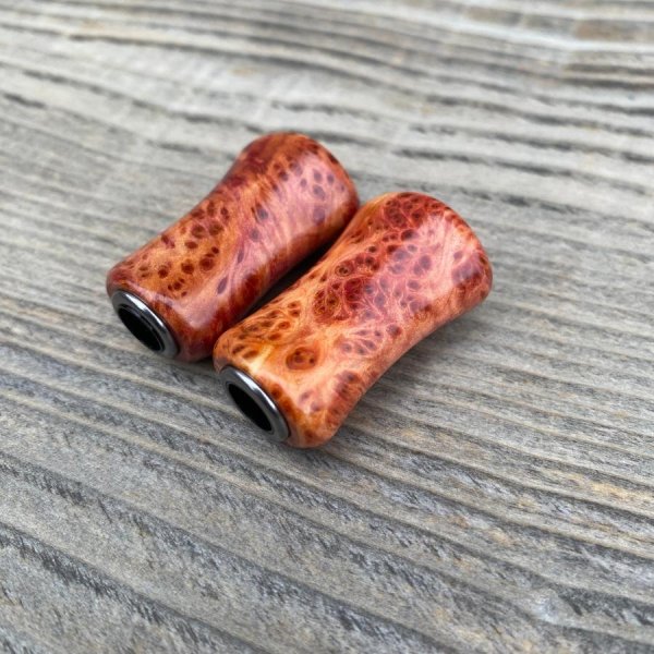Photo11: [FHF/fishing house freedom] Wood Handle Knob Paddle Type 2 Purpleheart Burl (1 piece) F-27 (11)