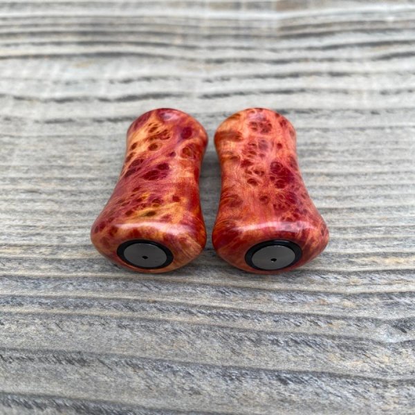 Photo12: [FHF/fishing house freedom] Wood Handle Knob Paddle Type 2 Purpleheart Burl (1 piece) F-27 (12)