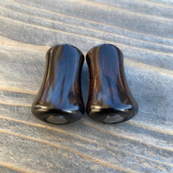 Photo2: [FHF/fishing house freedom] Wood Handle Knob Paddle Type 2 Ebony (1 piece) F-23 (2)