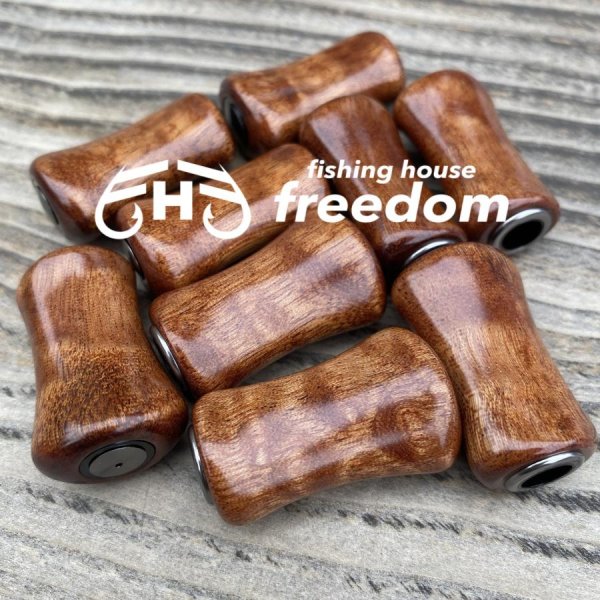 Photo3: [FHF/fishing house freedom] Wood Handle Knob Paddle Type 2 Sapele Mahogany (1 piece) F-28 (3)