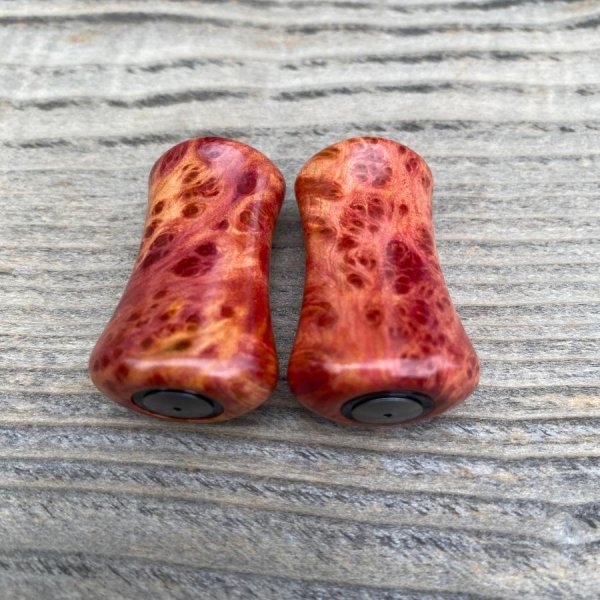 Photo5: [FHF/fishing house freedom] Wood Handle Knob Paddle Type 2 Purpleheart Burl (1 piece) F-27 (5)