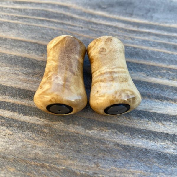 Photo2: [FHF/fishing house freedom] Wood Handle Knob Paddle Type 2 Camphor Burl (1 piece) F-25 (2)