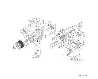 SHIMANO] 25 ACTIVE CAST Genuine Parts List - Schematic Diagram