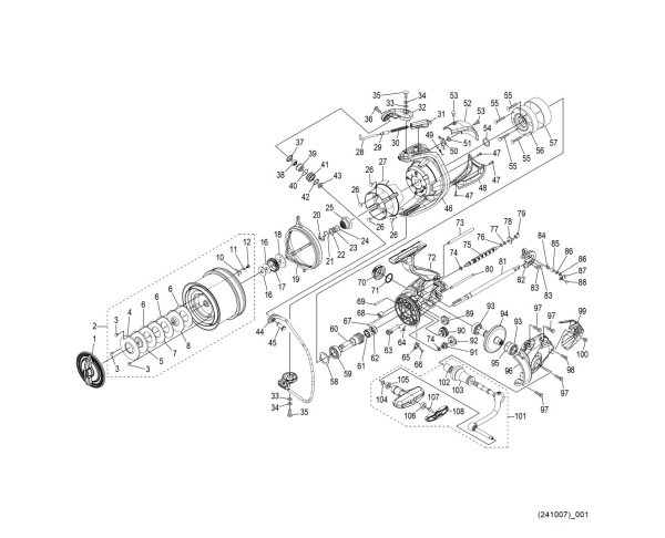 Photo1: [SHIMANO] Genuine Spare Parts for 25 SURF LEADER SD35 Standard Specification Product Code: 048301 **Back-order (Shipping in 3-4 weeks after receiving order) (1)