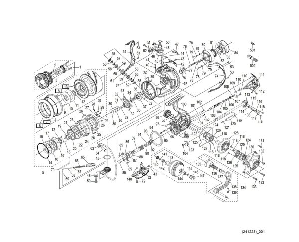 Photo1: [SHIMANO] Genuine Spare Parts for 25 STELLA SW 10000PG Product Code: 047571 **Back-order (Shipping in 3-4 weeks after receiving order) (1)