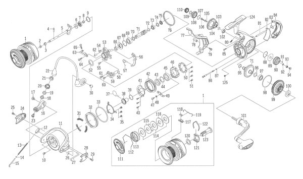 Photo1: [DAIWA] Genuine Spare Parts for 23 CYGNUS 3000XH-LBD Product code: 00066418 **Back-order (Shipping in 3-4 weeks after receiving order) (1)