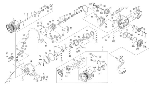 Photo1: [DAIWA] Genuine Spare Parts for 23 LAXUS 3000H-LBD Product code: 00066413 **Back-order (Shipping in 3-4 weeks after receiving order) (1)