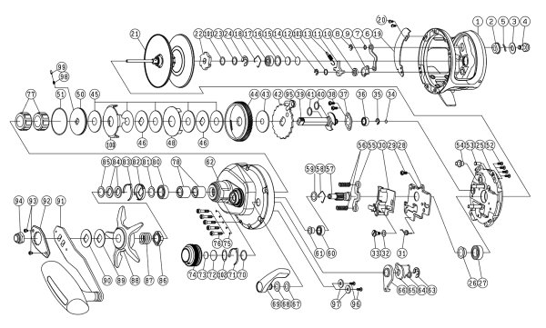 Photo1: [DAIWA] Genuine Spare Parts for 25 SALTIGA 35HL Product code: 00631531 **Back-order (Shipping in 3-4 weeks after receiving order) (1)