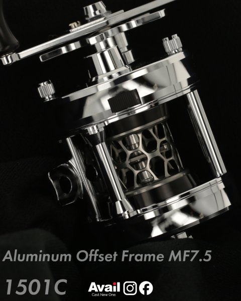 Photo4: [Avail] ABU Aluminum Offset frame [MF7.5] for Ambassadeur 1500C/1501C (Machine-Cut Foot) (4)