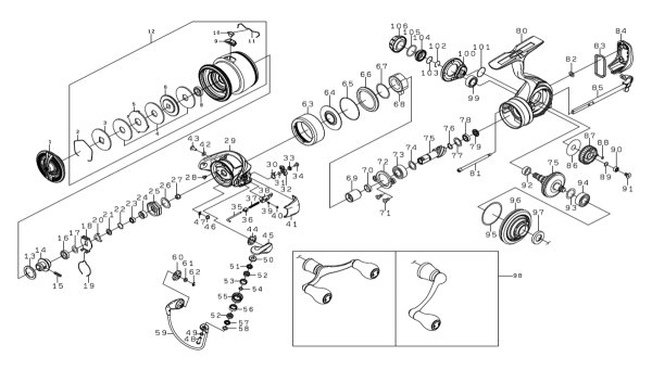 Photo1: [DAIWA] Genuine Spare Parts for 25 EMERALDAS AIR PC LT2500-H Product code: 00061323 **Back-order (Shipping in 3-4 weeks after receiving order) (1)