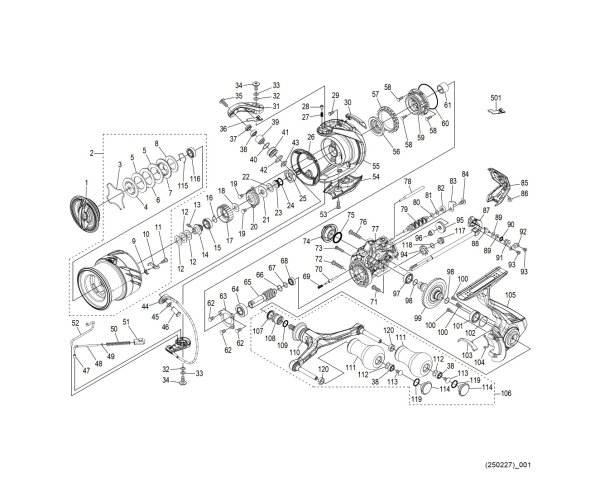 Photo1: [SHIMANO] Genuine Spare Parts for 25 Sephia XR C3000SDHHG Product Code: 048943 **Back-order (Shipping in 3-4 weeks after receiving order) (1)