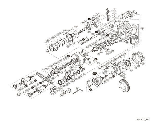 Photo1: [SHIMANO] Genuine Spare Parts for 18 OCEA CONQUEST CT 201PG Product code: 038197 **Back-order (Shipping in 3-4 weeks after receiving order) (1)