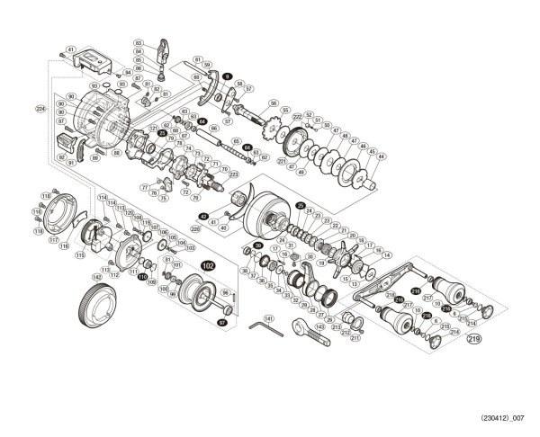 Photo1: [SHIMANO] Genuine Spare Parts for 18 OCEA CONQUEST CT 200PG Product code: 038173 **Back-order (Shipping in 3-4 weeks after receiving order) (1)