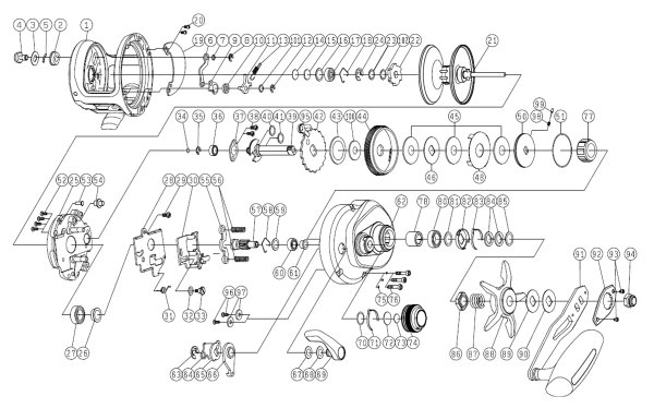 Photo1: [DAIWA] Genuine Spare Parts for 25 SALTIGA 10 Product code: 00631600 **Back-order (Shipping in 3-4 weeks after receiving order) (1)
