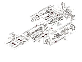 SHIMANO] 14-15 CALCUTTA CONQUEST Genuine Parts List - Schematic